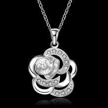 silver plated Chain flower cloud Necklaces Pendants Men jewelry 69 ELY