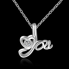 silver plated Chain love for you Necklaces Pendants Men jewelry 661 ELY