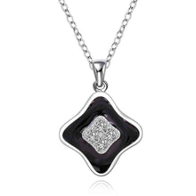 silver plated Chain square black face Necklaces Pendants Men jewelry 6 7 ELY